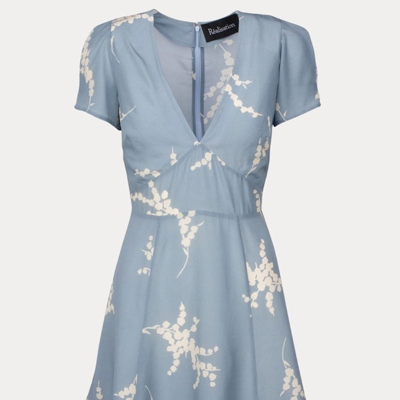 Realisation Par Blue and White Floral Mini Dress - Picture 4 of 4